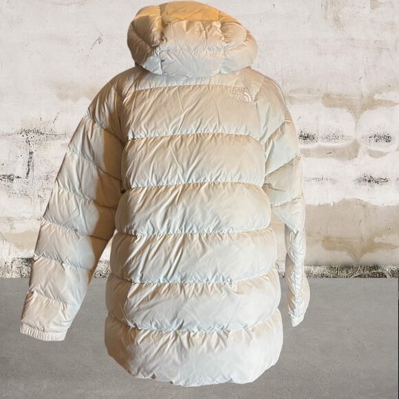 North Face Women’s Hydrenalite Down Midi Hoode Puffer White Size XL - Picture 4 of 7